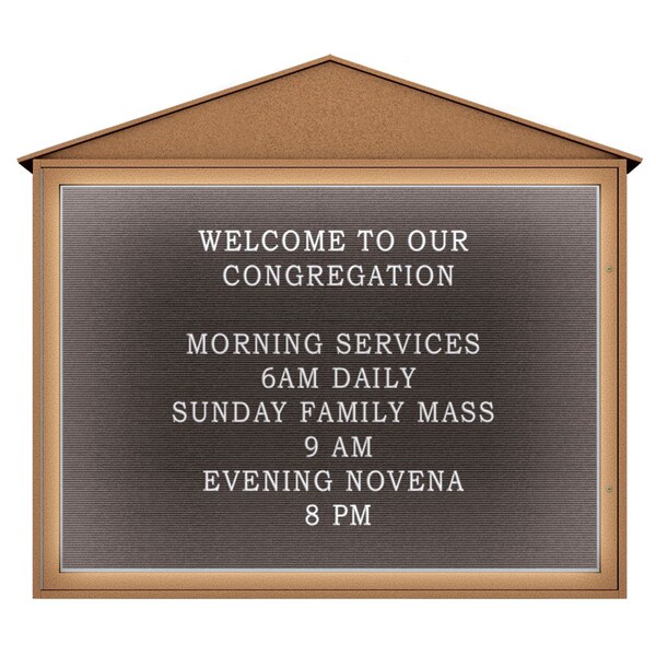 Indoor Enclosed Combo Board, 72"x36", Bronze Frame/Black & Burgundy